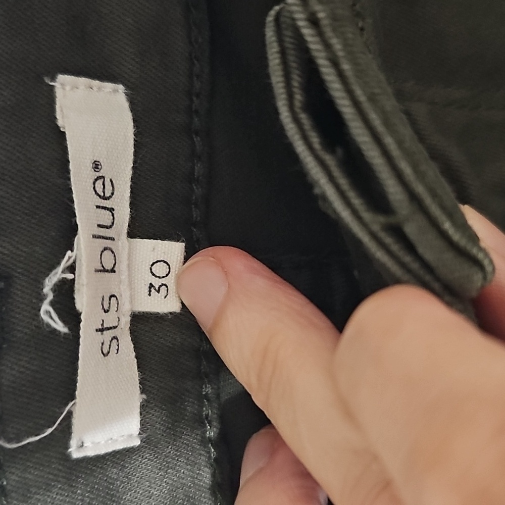 STS Blue Dark Green Olive Cargo Pants - Picture 2 of 3